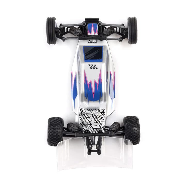 Helidirect Losi RC Car Micro-B 2WD Brushed Mini RC Buggy 1/24 Scale RTR Assemble Kit - Remote Control Car, RC Cars, Micro Racing RC Buggy 1/24 Scale (Silver - LOS00007T2) - color: Silver - Los00007t2