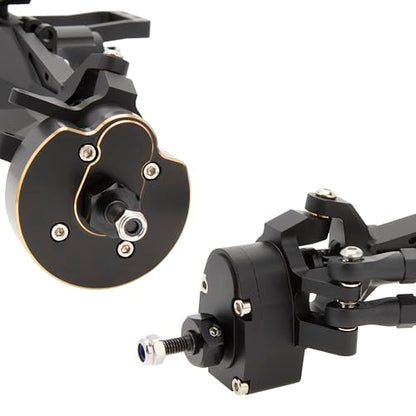 MEUS RACING Capra 1.9 Portal Axles Kit with Isokinetic 3-Section CVDs and Ackerman Steering Structure for Axial Capra 1.9 4X4 and DIY SCX10 SCX10 II Upgrades Parts (Black - 4WS) - color: 4ws-black