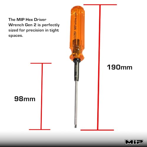 MIP 9211 Metric Hex Screwdriver RC Tools Kit (3.0mm) – Precision Hexagon Screwdriver for RC Cars, Quadcopter, Helicopter, and FPV Racing Drone Models - size: 3.0mm