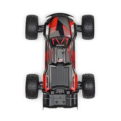 ARRMA 1/16 Mini Kraton 3S DSC 4X4 RTR Brushless RC Speed Truck, Black/Red | RC Car, Battery and Charger Not Included ARA2508T1