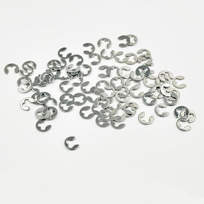 100PCS RC Car Shaft Fastener Clip E-Clips Buckle for RC Car Truck DIY Model Toy Circlip Retaining Ring Washer Parts (M3) - style: M3