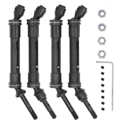 4Pcs Treehobby Front & Rear Universal Drive Shaft 115~140mm Compatible with Traxxas Slash 4X4 Stapede Rustler VXL HQ727 Short Truck Car