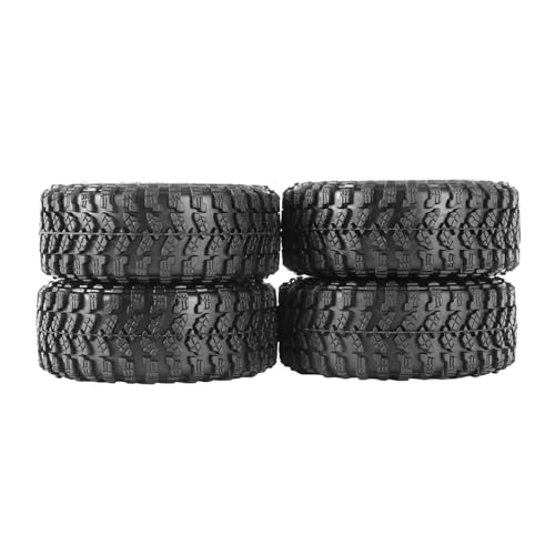 RC Car Tires,WONFAST 4PCS 1.55 inch Mud Wheel Tyre Terrain Crawler Rubber Tires Foam Insert for 1:10 RC Crawler Car for Axial 90069 TF2 D90 CC01 LC70 Tamiya MST JIMNY UTB18(90MM-B) - color: 90mm-b
