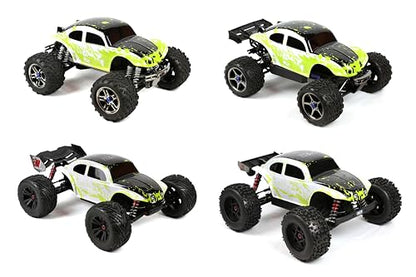 SummitLink Custom Body Compatible for 1/10 1/8 Scale RC Car or Truck (Truck not Included) (Muddy Green Over White/Black) - style: Muddy Green Over White/Black