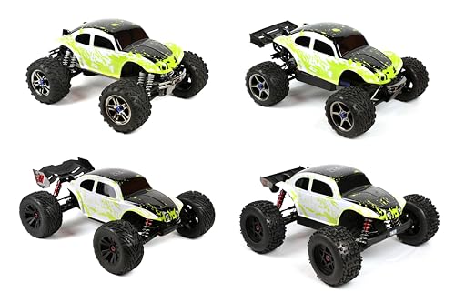 SummitLink Custom Body Compatible for 1/10 1/8 Scale RC Car or Truck (Truck not Included) (Muddy Green Over White/Black) - style: Muddy Green Over White/Black