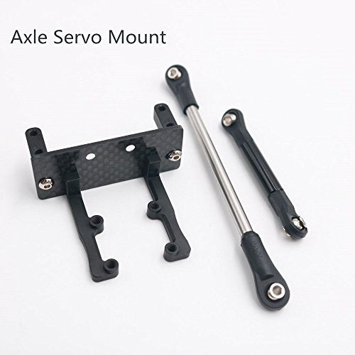 KYX Racing V8 Engine Motor 2 Speed Gearbox + Axle Servo Mount + Modified Battery Tray Set for 1/10 Rc Crawler SCX10 II