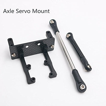 KYX Racing V8 Engine Motor 2 Speed Gearbox + Axle Servo Mount + Modified Battery Tray Set for 1/10 Rc Crawler SCX10 II