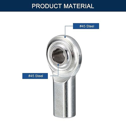 CF6 Rod End Bearing Heim Joints, 3/8 x 3/8-24 Right Hand Female Thread Heim Joint with Jam Nuts 2pcs - size: 3/8"