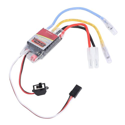 60A RC Brushed ESC with Low Voltage Protection Mechanism Battery Compatibility for 1/10 Cars and Trucks Copper Electronic Speed Controller for RC Car Boat Crawler