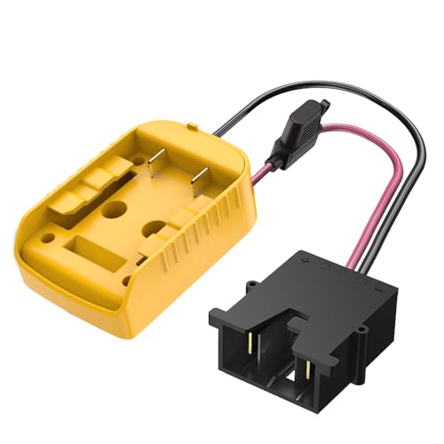 Ranoff Power Wheel Adapter 18V/20V Battery with Fuse & Wire terminals, Wheels Battery Conversion Kit Power Connector for DIY Ride On Truck, RC Car Toys and Robotics - size: for DT