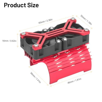 daitoku 540 550 3650 3660 3670 Motor Heat Sink Cooling Fan 15000 RPM RC Motor Cooling Fan 36mm for 1/8 1/10 SCX10 TRX4 Tamiya