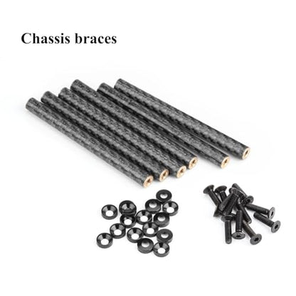 1/10 RC Chassis Kit,RC Performance Carbon LCG Chassis Kit with Brace Rock Sliders Delrin Skid Plate for 1/10 RC Crawler Comp Rigs SCX10 Capra (Chassis kit A) - style: Chassis kit A