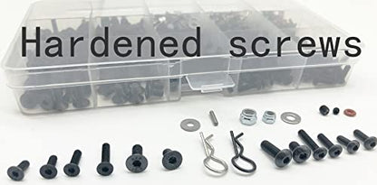 1000pcs Universal RC Screw Kit Screws Assortment Set, Hardware Fasteners for Traxxas Axial Redcat HPI Arrma SCX10 Losi 1/8 1/10 1/12 1/16 Scale RC Cars Trucks Crawler (1000pcs RC Screws) - style: 1000pcs RC Screws