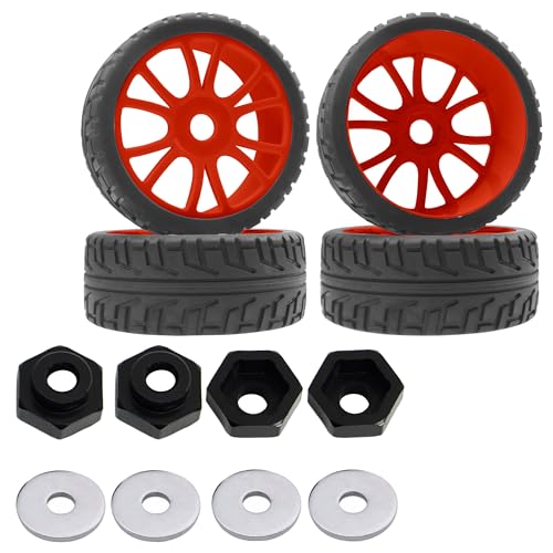 12mm to 17mm Metal Wheel Hex Adapter Converter & 1/8 RC Buggy Off Road Tires and Wheels Rim 17mm Drive Hex
