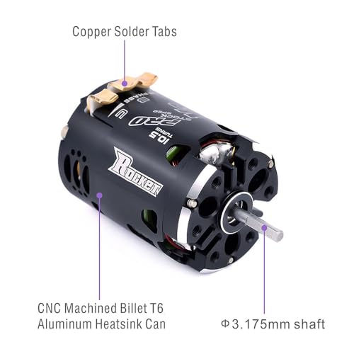 540 V3 17.5T 2300KV SPEC Sensored Brushless Motor Shaft ø3.175mm Adjustable Timing Competition Level RC Motor for 1/10 1/12 F1 RC Drift Touring Racing Car - size: 17.5T