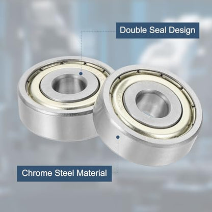 uxcell 4 Pack 639ZZ Deep Groove Ball Bearings, 9x30x10mm Chrome Steel Double Shield Bearing for Electric Motor, Home Appliances, Garden Machinery, (ABEC5) - size: 639ZZ