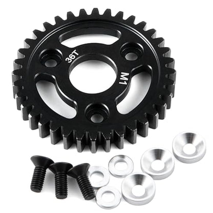 LSG 36T M1 Steel Spur Gear for Tra-xxas 1/8 RC Monster Truck Revo 2.5/3.3 Hardened 36 Tooth 1.0 Mod Main Gears RC Car Upgrade Part | Hardened 36T 38T 40T 1.0 Mod Main RC Car Upgrade Part - size: 36T