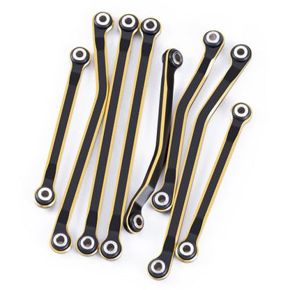 MORLORDY Brass RC High Clearance Chassis Links Heighten Linkage Set for 1/18 TRX4M K10 F150 RC Crawlers Car Upgrade Part