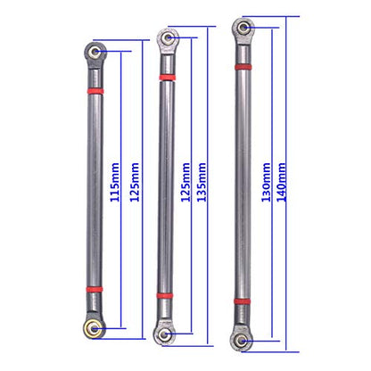 ShareGoo 8Pcs Aluminum Alloy 313MM Wheelbase Link Rod Chassis Linkage Compatible with Axial SCX10 90022 90027 90028 1/10 RC Car Crawler
