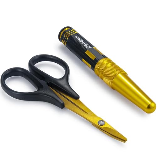 0-14mm Hole Puncher Reamer with Sleeve and Curved Scissors Compatible with RC Model Car Body Shell DIY Modification for Crawler Cars and Similar Models(1Set) - color: 1set