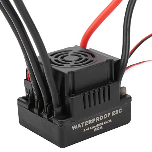 VGEBY Brushless ESC, 120A High-Current RC Speed Controller for 1/8 Scale Off-Road Racing, Electronic Speed Controller for Hobby Modeling Enthusiasts and RC Car Racing