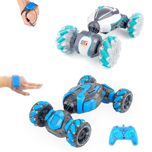 PREPOP 2X Gesture Sensing RC Stunt Car Toys Bundle