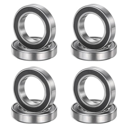 uxcell 8Pcs 6802 2RS 15mmx24mmx5mm Deep Groove Ball Bearings, Double Rubber Shielded Bearing Steel ABEC5 High Performance for Industrial Machinery Precision Transmission, Black - size: 6802 2RS 15mmx24mmx5mm