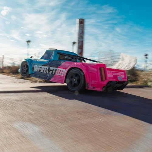 ARRMA Infraction 223S 1/8 RC Truck 4X4 Brushless, RTR, Teal/Pink | DSC, All-Road Street Bash, ARA4315V4T3, Lipo Battery and Charger Not Included - color: Teal/Pink