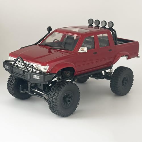 HLSFWDRIVE RC Rock Crawler 4x4 WPL C64-1 Remote Control Truck Off Road | 1/16 Scale RC Crawler RTR All Terrain 260 Motor 2.4GHz Full Proportional Upgraded Chassis Hobby Car for Adult