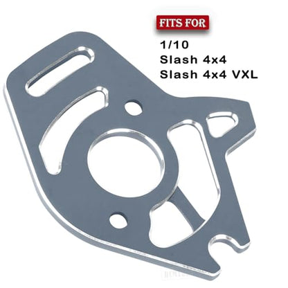 Aluminum RC Motor Mount Upgrades Part for 1/10 Slash 4x4/Slash 4x4 VXL,Alloy Motor Plate Hops Up,Titanium - color: Titanium - Upgrades Part