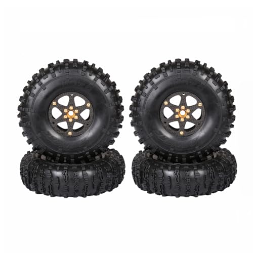 RhinoRC MOZA 2.2inch Competition Tires Super Sticky with Narrow Carbon Fiber Aluminum 2.2 inch Wheel Rim N2401 for Pro and Sporty Class 1/10 RC Crawler Car (2.2inch 4pcs) - color: 2.2inch 4pcs