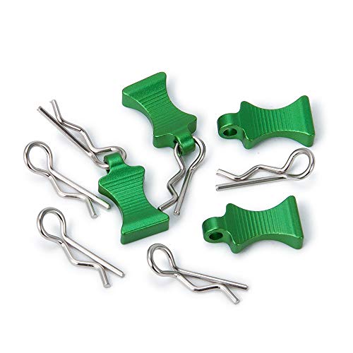 RC Car Body Clips Pins with Pull Taps for 1/8th 1/10th 1/12th RC Model Car (Green) - color: Green