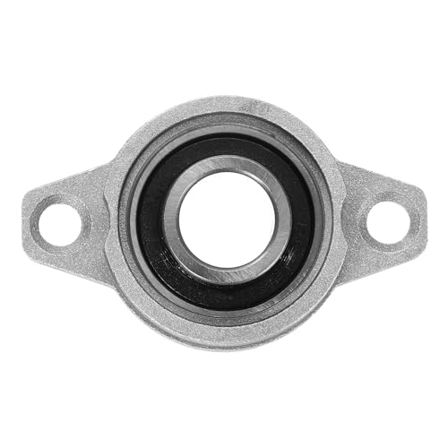 uxcell 2pcs KFL002 Pillow Block Bearings 15mm Bore Bearing Units Zinc Alloy Flange Mounted Bearing Housing, P6(ABEC3) - size: KFL002