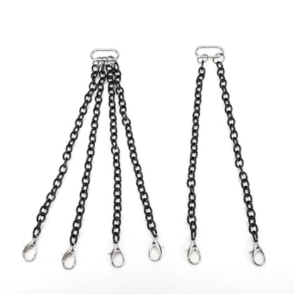 Asixxsix 2pcs Metal Trailer Chain with Tow Hook and Lobster Claw Hooks for RC Crane Model 1/50 DIY Decoration Accessories, for Crawler Climbing Car Upgrade Parts (12CM) - size: 12CM