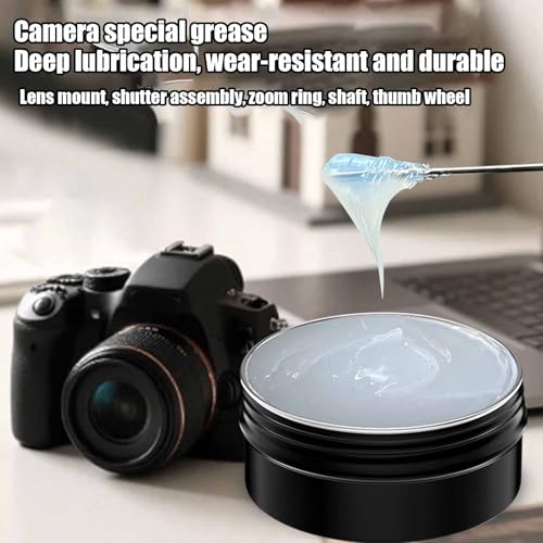 Lens Helicoid Grease, 30g Camera Lens Grease Smooth Long-Lasting Helicoid Lubricant Household Maintenance Precision Optical Equipment Care