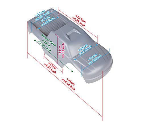 SummitLink Custom Body Compatible for 1/10 Scale RC Car or Truck (Truck not Included) (Eagle) - style: Eagle