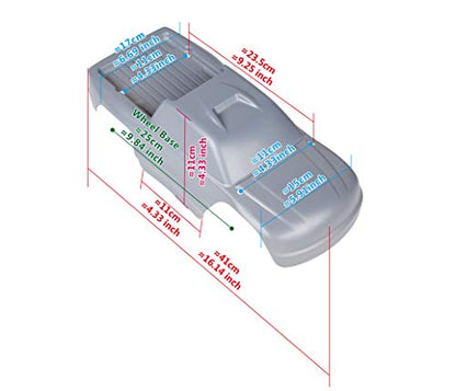 SummitLink Custom Body Compatible for 1/10 Scale RC Car or Truck (Truck not Included) (Eagle) - style: Eagle