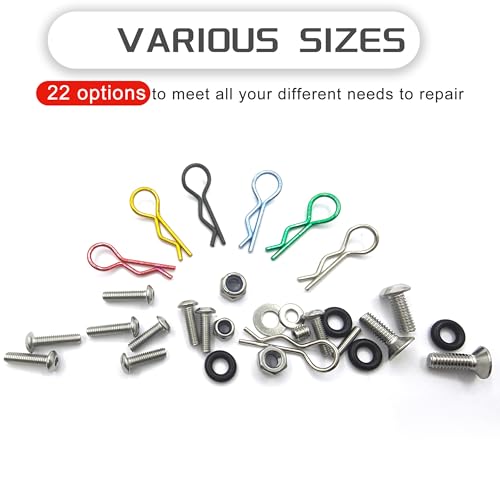 1008Pcs Universal RC Screw Assortment Kit 304 Stainless Steel for Traxxas | For HPI Arrma SCX10 Losi 1/8 1/10 1/12 1/16 Scale RC Cars,High Tensile,Rust Resistance,Compartment Storage Case