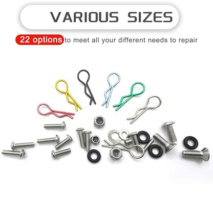 1008Pcs Universal RC Screw Assortment Kit 304 Stainless Steel for Traxxas | For HPI Arrma SCX10 Losi 1/8 1/10 1/12 1/16 Scale RC Cars,High Tensile,Rust Resistance,Compartment Storage Case