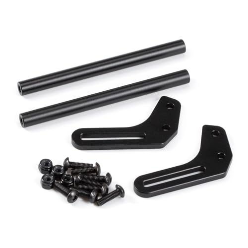 1/10 Carbon LCG Chassis Kit with Molded Bed Sliders Delrin Skid Plate Dual Servo Mount for SCX10 AR44 AR45 Capra F9 TRX4 Axle Gspeed V4 Chassis GS-FS Chassis G-Shot Chassis (Front Bumper) - color: Front Bumper