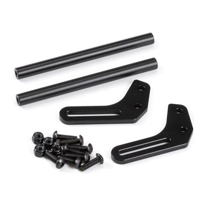 1/10 Carbon LCG Chassis Kit with Molded Bed Sliders Delrin Skid Plate Dual Servo Mount for SCX10 AR44 AR45 Capra F9 TRX4 Axle Gspeed V4 Chassis GS-FS Chassis G-Shot Chassis (Front Bumper) - color: Front Bumper