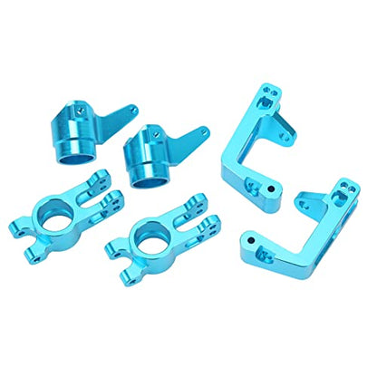 RC Steering Cup Kit High Performance Aluminum Alloy Steering Knuckle Hub Carrier for HSP Unlimited 94762 1/8 RC Car Blue 4PCS Set