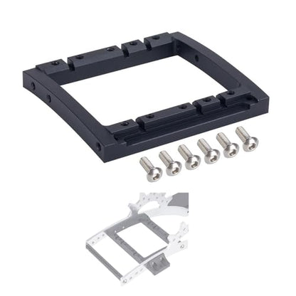 1/10 RC Servo Mount Bracket,LCG Frame Bumper Mounts,Steering,Winch Dual Servo Mounts for 1/10 RC Rigs Crawler Capra SCX10 II Axle Comp TGH Rails LCG Chassis Kit Upgrade Part (Black) - color: Black