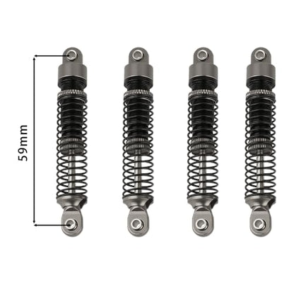 53mm 59mm 66mm 78mm Aluminum Long Threaded Shocks Absorbers Oil Damper for 1/18 RC Crawler TRX4M TRX-4M KUpgrade Parts (59mm-gray) - color: 59mm-gray