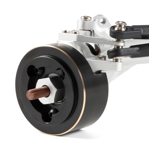 Machined Brass Portal Knuckle Weights - Low Offset for Vanquish Currie Portal F9 SCX10-II and VS4-10 Ultra Offset Front Axle - 128g Each, Low Center of Gravity Upgrade