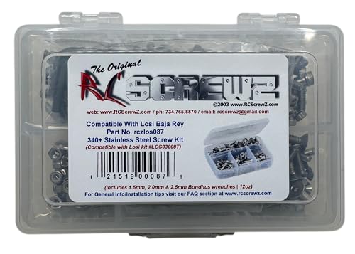 RC Screwz Compatible with LOS087 - Team Losi Baja Rey 1/10th Stainless Steel Screw Kit