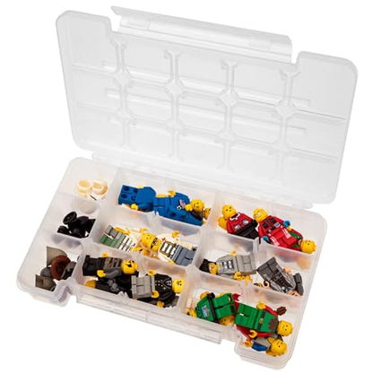 Akro-Mils 05705 Plastic Portable Parts Storage Case for Hardware and Crafts with Hinged Lid and 4 Adjustable Dividers, (8-3/8-Inch x 5-Inch x 1-5/8-Inch), Small, Clear - size: Small, style: 1-Pack