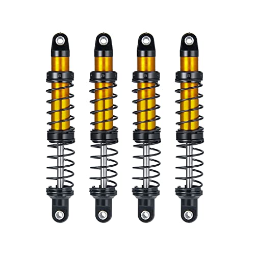 Que-T 4pcs Aluminum Alloy RC Shock Absorber for Axial Scx10 90046 D90 Trx4 Wraith 1/10 Crawler Car (90mm) - size: 90mm
