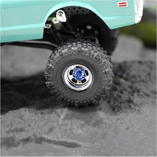 Hot Racing SXTY23N06 Blue Anodized Aluminum M2 Flanged Wheel Nuts SCX30 Micro Crawler Upgrade 8-Pack RC Accessories