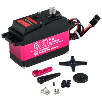 60KG DS5160 SSG HV Digital Servo, 270 Degree Waterproof Full Metal High Torque RC Servo for 1/5 Scale HPI Baja 5B SS RC Crawler Robotic Arm Truck (1Piece) - style: 1Piece